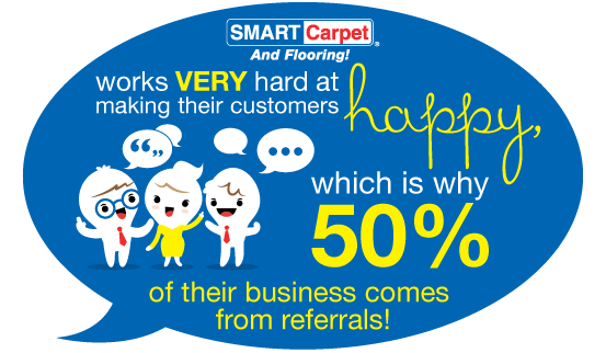 Smart Carpet and Flooring infographic on referrals